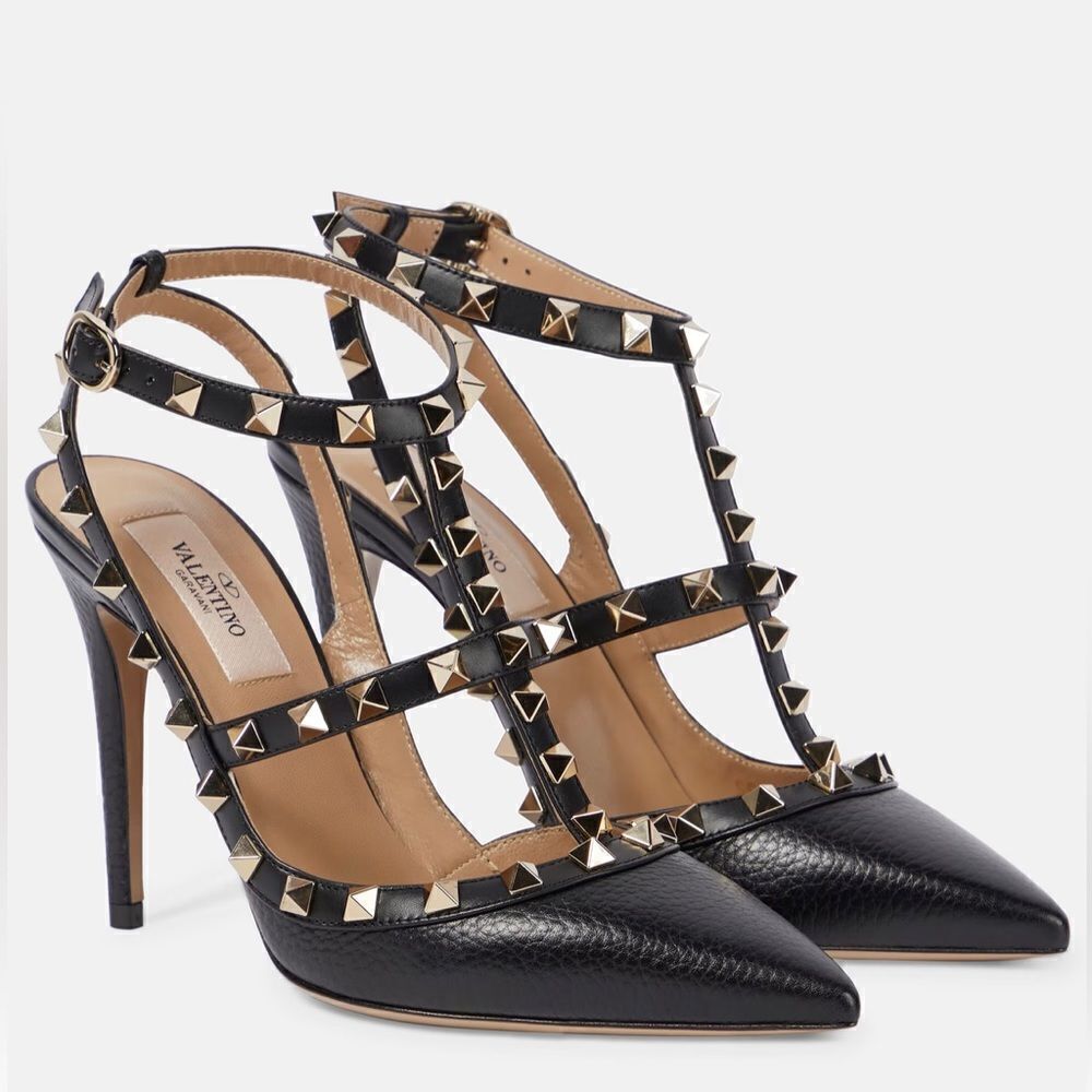 Valentino Garavani Rockstud Ankle Strap Cage Pumps size 36